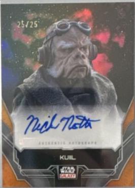 Nick Nolte as Kuiil [Orange Refractor] #A-NN Star Wars 2024 Topps Chrome Galaxy Autograph