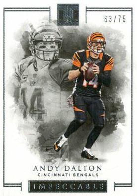 Andy Dalton #5 Football Cards 2016 Panini Impeccable