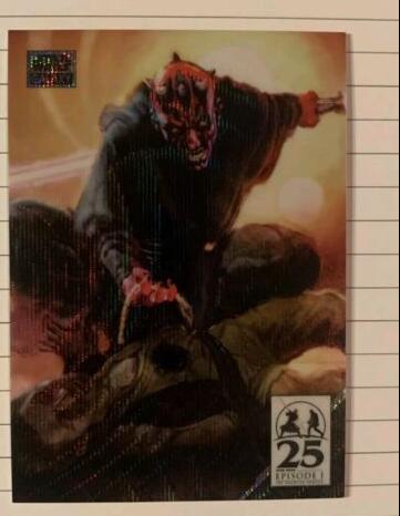 Darth Maul [Wave Refractor] #AM-9 Star Wars 2024 Topps Chrome Galaxy Art of Darth Maul