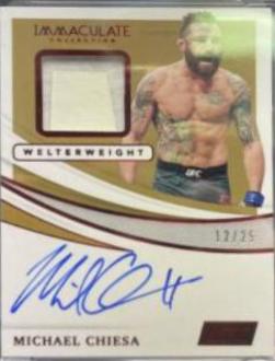 Michael Chiesa [Red] Ufc Cards 2021 Panini Immaculate UFC Memorabilia Autographs