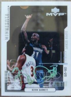 Kevin Garnett [Super Script] #97 Basketball Cards 2000 Upper Deck MVP