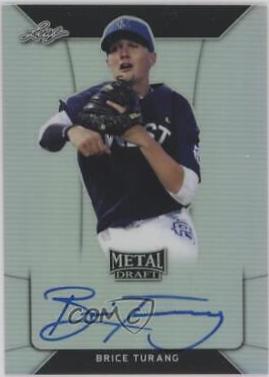 Brice Turang #BA-BT1 Baseball Cards 2018 Leaf Metal Draft Autograph