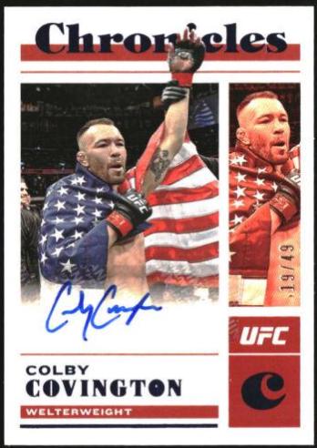 Colby Covington [Blue] #CS-CCV Ufc Cards 2023 Panini Chronicles UFC Signatures