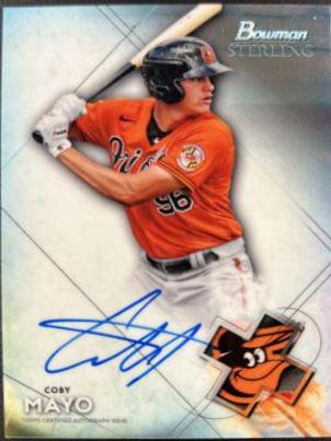 Coby Mayo #BSPA-CMA Baseball Cards 2021 Bowman Sterling Prospect Autographs