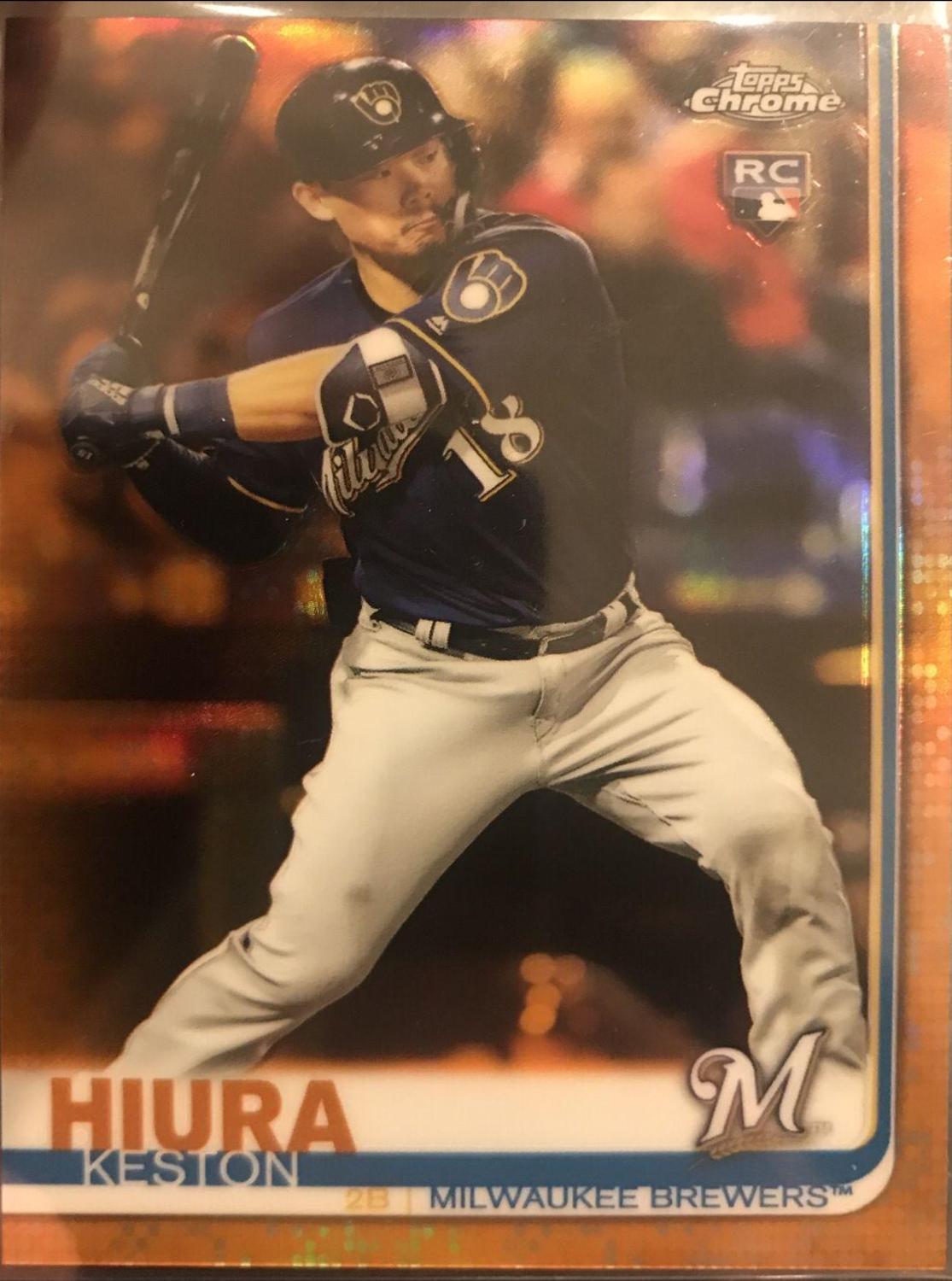 Keston Hiura [Orange Refractor] #38 Baseball Cards 2019 Topps Chrome Update