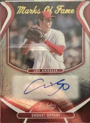 Shohei Ohtani #MOF-SO Baseball Cards 2022 Panini Absolute Marks of Fame Autographs