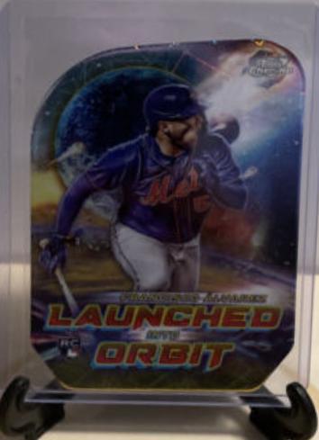 Francisco Alvarez [Gold Interstellar] #LIO-20 Baseball Cards 2023 Topps Cosmic Chrome Launched Into Orbit