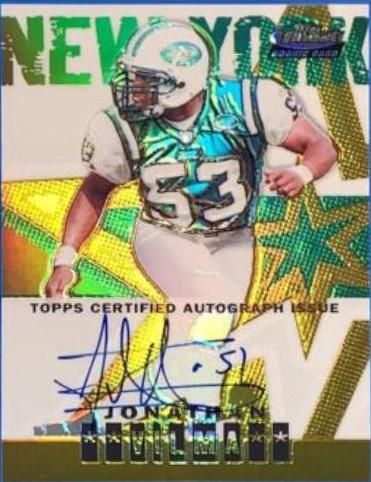 Jonathan Vilma [Autograph Gold Refractor] #116 Football Cards 2004 Topps Finest