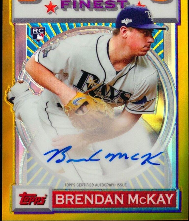 Brendan McKay [Gold Refractor] #BM Baseball Cards 2020 Topps Finest Flashbacks Autographs