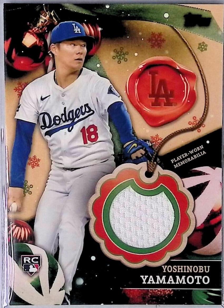 Yoshinobu Yamamoto RCYY Prices 2024 Topps Holiday Relic Baseball