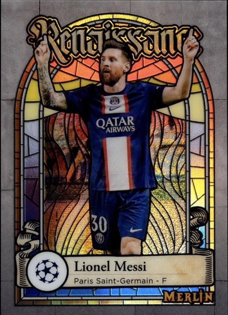 Lionel Messi #R-2 Prices | 2022 Topps Merlin Chrome UEFA Club Competitions  Renaissance | Soccer Cards