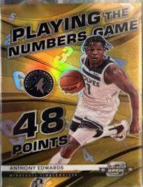 Anthony Edwards [Gold] #15 Basketball Cards 2021 Panini Contenders Optic Playing the Numbers Game