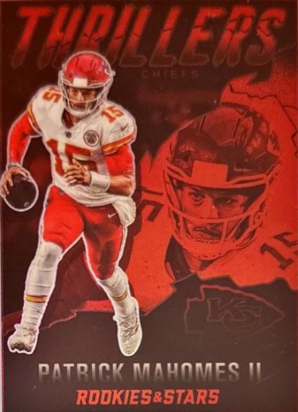 2022 Panini Rookies and Stars Patrick Mahomes II Thrillers Purple newest 6/35 #TH-2