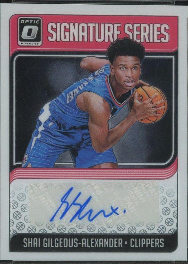 Shai Gilgeous Alexander #SGA Basketball Cards 2018 Panini Donruss Optic Signature Series