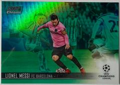 Lionel Messi [Green Refractor] #1 Soccer Cards 2020 Stadium Club Chrome UEFA Champions League Prices