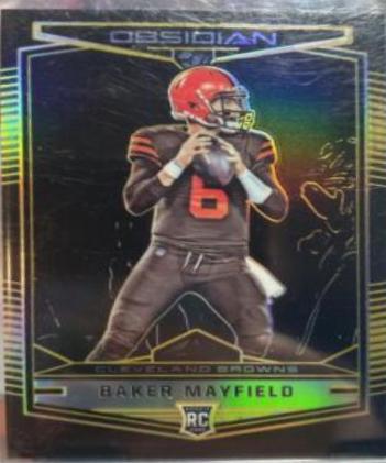 Baker Mayfield [Yellow] #103 Football Cards 2018 Panini Obsidian