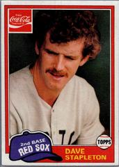 Dave Stapleton #10 Baseball Cards 1981 Coca Cola Prices