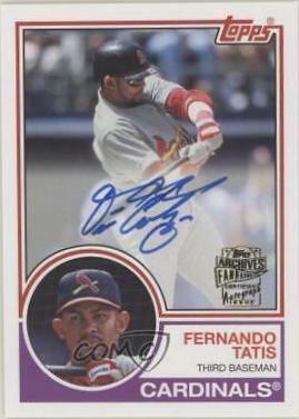 Fernando Tatis #FFA-FT Baseball Cards 2016 Topps Archives Fan Favorites Autograph