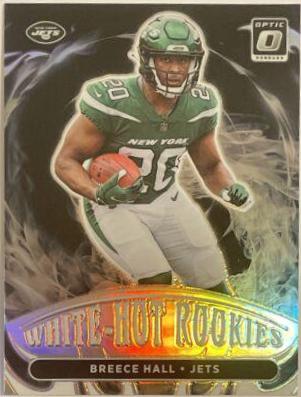 Breece Hall #WHR-6 Football Cards 2022 Panini Donruss Optic White Hot Rookies