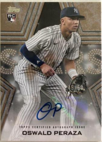 Oswald Peraza [Gold] #BSA-OP Baseball Cards 2023 Topps Series 2 Stars Autographs