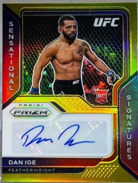 Dan Ige [Gold] #SS-DIG Ufc Cards 2021 Panini Prizm UFC Sensational Signatures