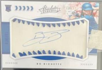 Bo Bichette [Material Signature Light Blue] #166 Baseball Cards 2020 Panini Absolute