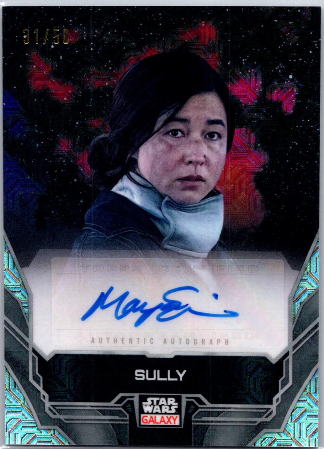 Maya Erskine as Sully [Mojo Refractor] #A-ME Star Wars 2024 Topps Chrome Galaxy Autograph