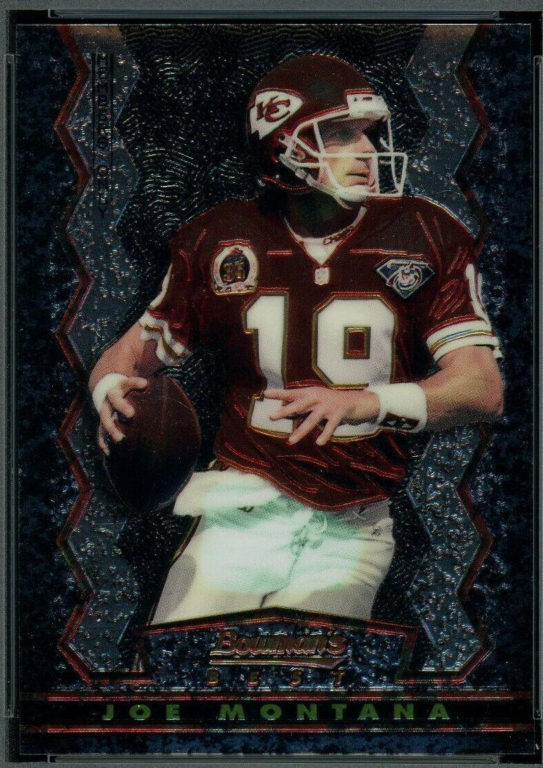 Joe Montana [Black Members Only] #17 Football Cards 1994 Stadium Club Bowman's Best