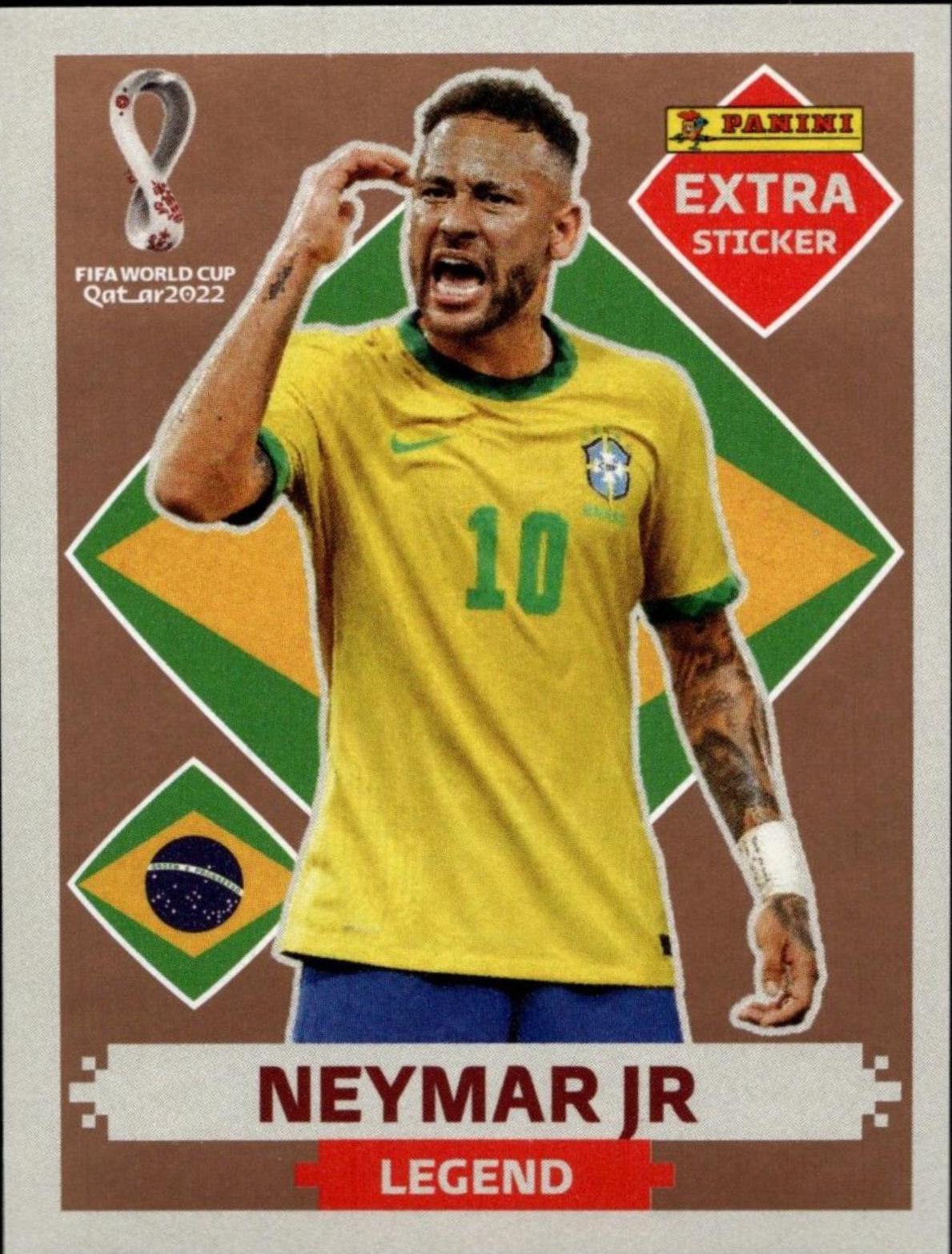 Neymar Jr [Bronze] Prices | 2022 Panini World Cup Qatar Stickers Extra ...