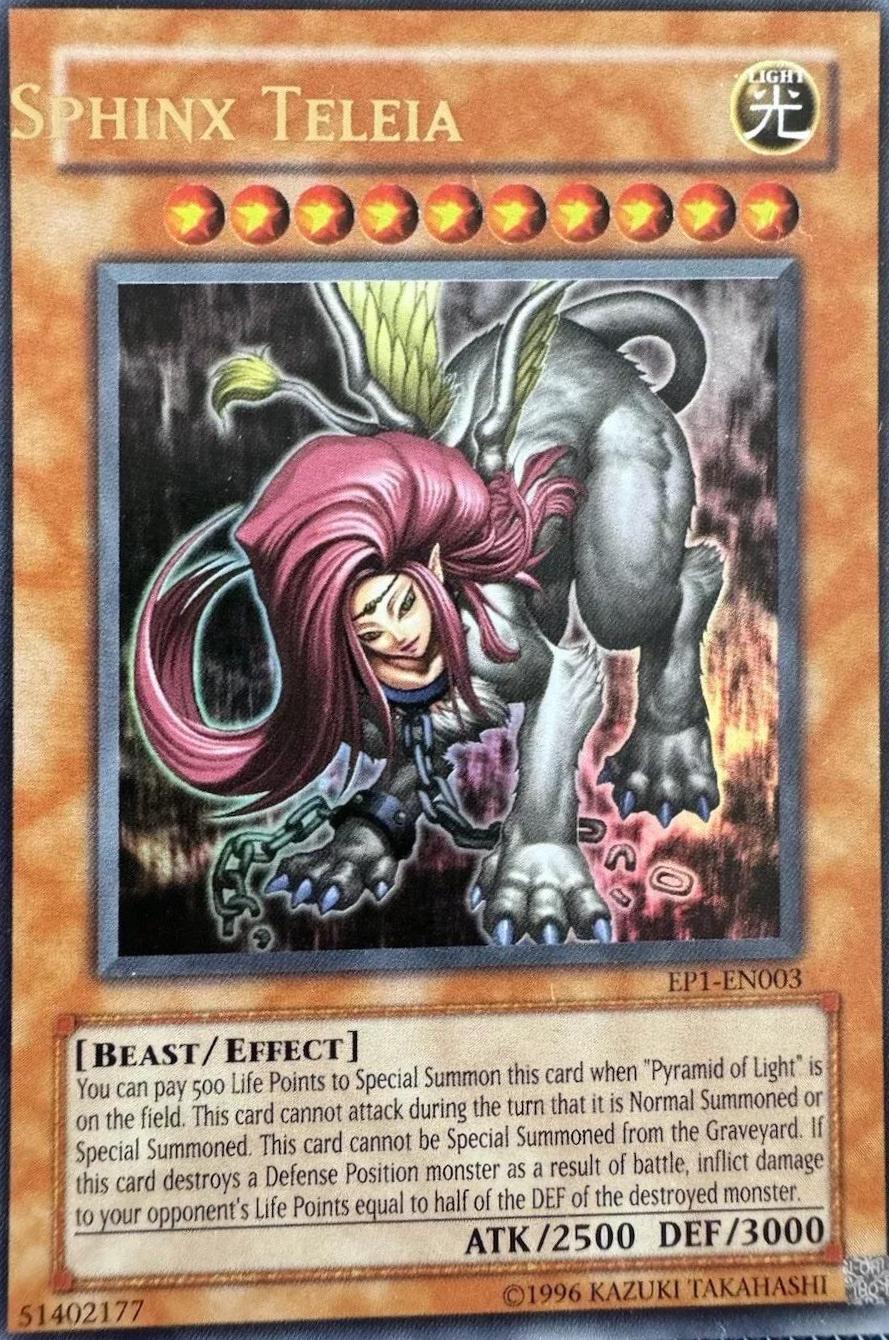 Sphinx Teleia [Misprint] EP1-EN003 YuGiOh Exclusive Pack