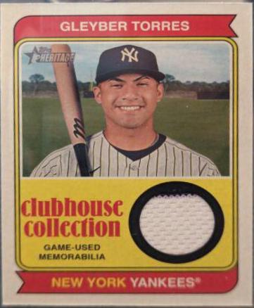 Gleyber Torres #CCR-GT Baseball Cards 2023 Topps Heritage Clubhouse Collection Relics High Number