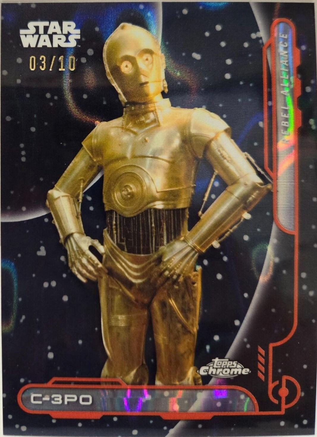 C-3PO [Mustafar Lava Refractor] #RA-6 Star Wars 2024 Topps Chrome Galactic Civil War