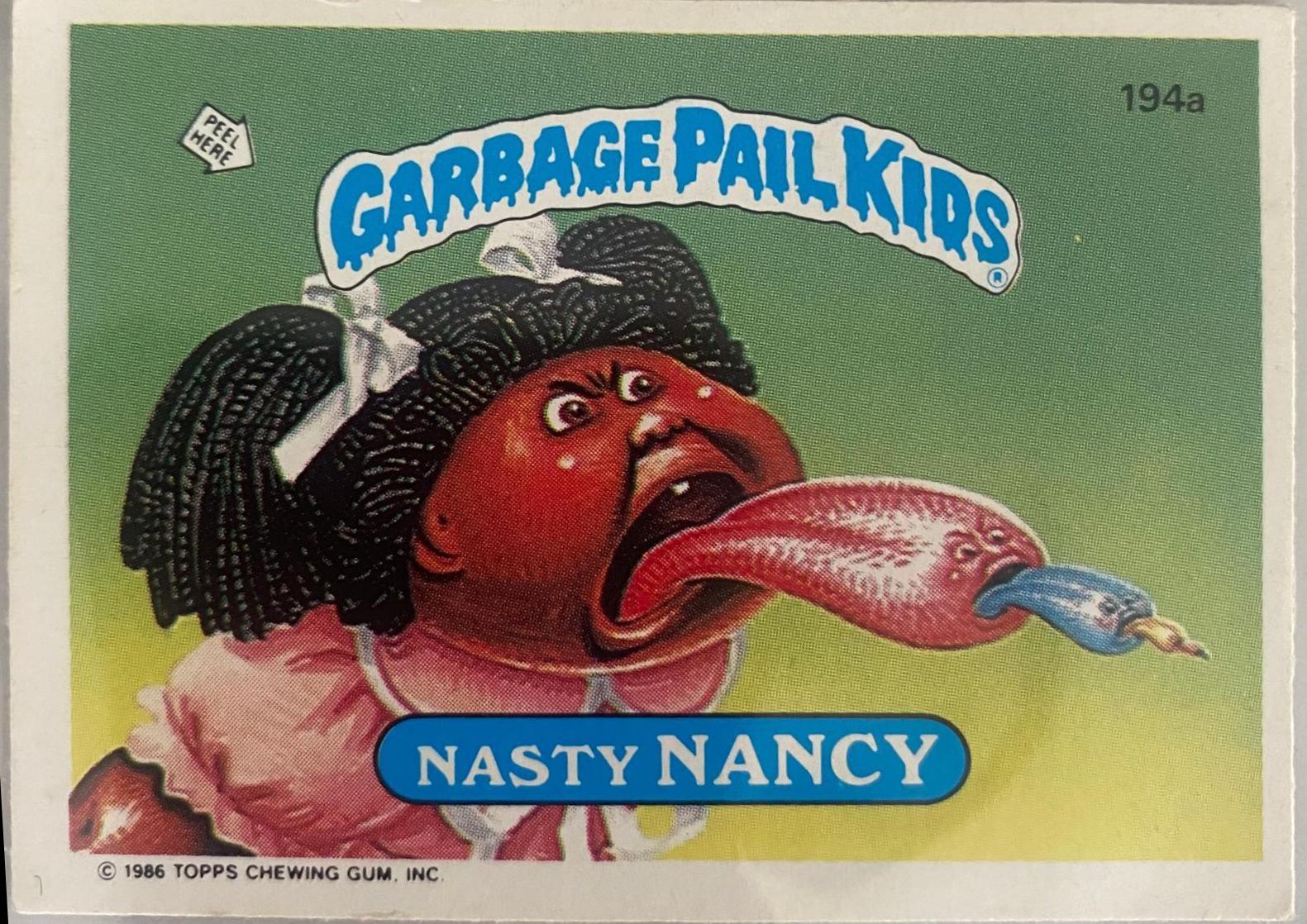 Nasty Nancy #194A Garbage Pail Kids 1986 Mini