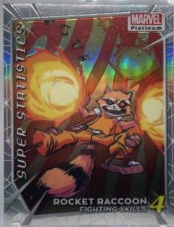 Rocket Raccoon [Rainbow] #SS07 Marvel 2023 Upper Deck Platinum Super Statistics