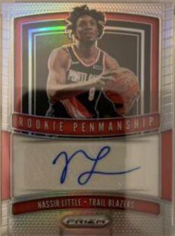 Nassir Little [Silver Prizm] #RPNSL Basketball Cards 2019 Panini Prizm Rookie Penmanship