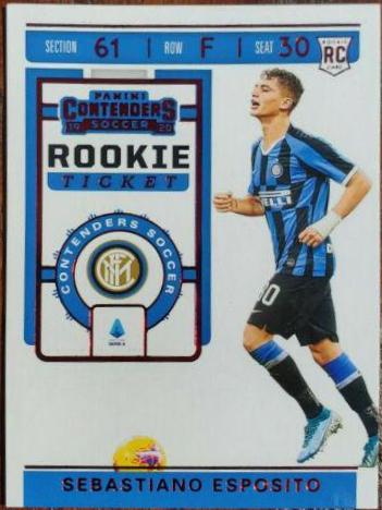 Sebastiano Esposito [Red] #RT-35 Soccer Cards 2019 Panini Chronicles Contenders Rookie Ticket