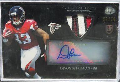 Devonta Freeman [Black Refractor] #DFR Football Cards 2014 Bowman Sterling Autograph