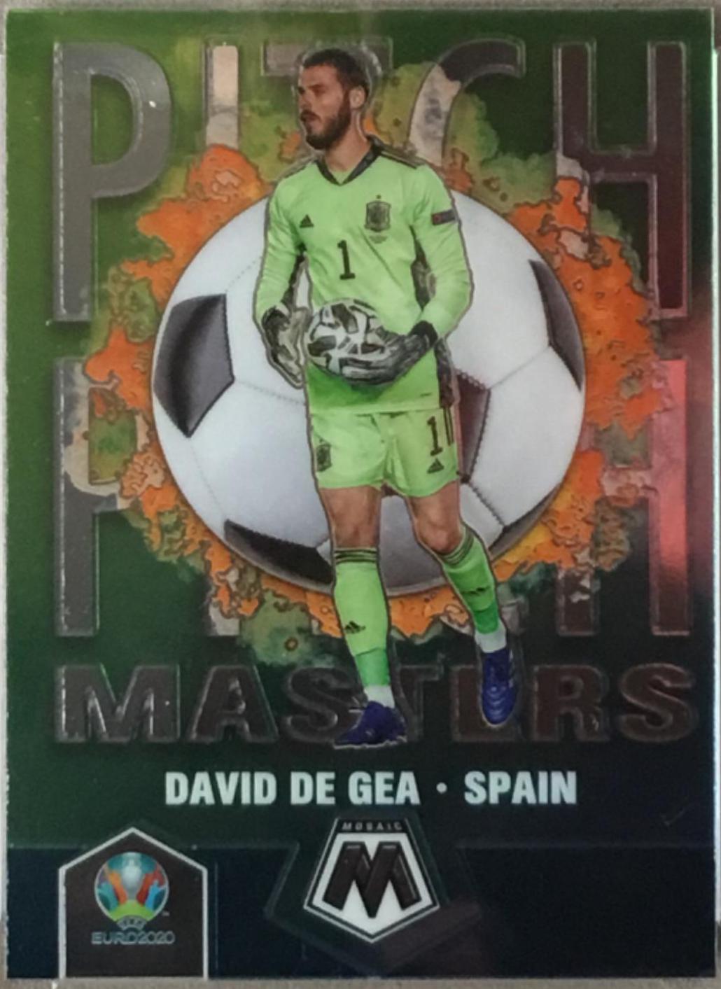 David de Gea #30 Soccer Cards 2021 Panini Mosaic UEFA Euro 2020 Pitch Masters