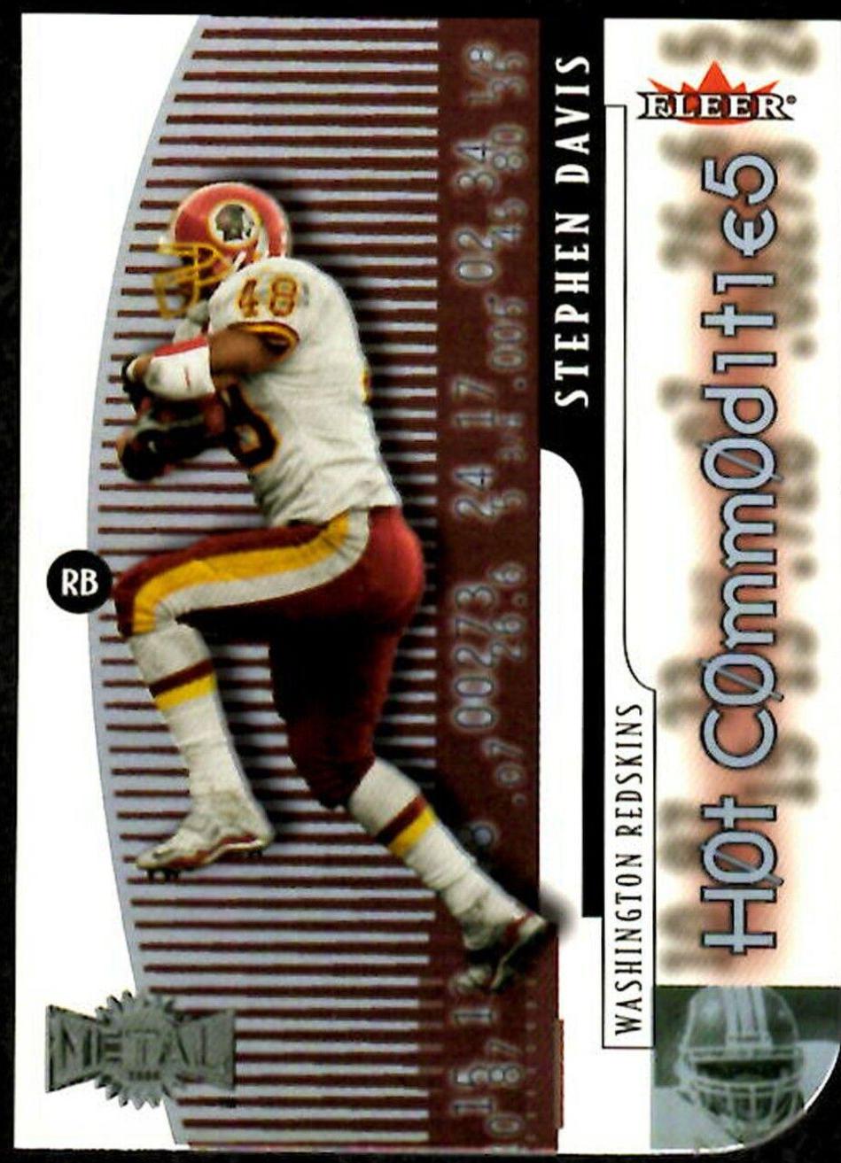 Stephen Davis #5 Football Cards 2000 Fleer Metal Hot Commodities