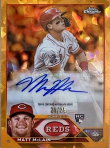 Matt McLain [Orange] #USA-MMC Baseball Cards 2023 Topps Chrome Update Sapphire Autographs