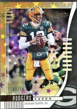 Aaron Rodgers [Gold Stars] #70 Football Cards 2019 Panini Absolute