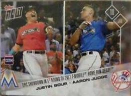 Aaron Judge, Justin Bour #M-JUL Baseball Cards 2017 Topps Now Card of the Month