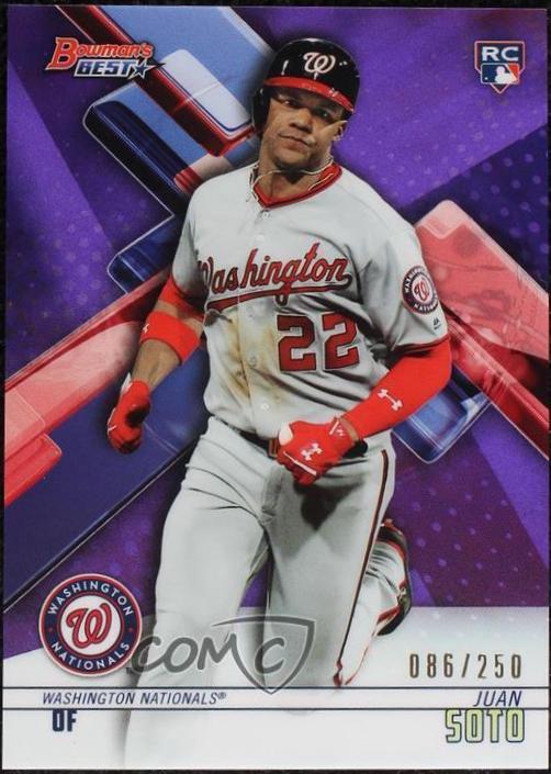 Juan Soto [Purple Refractor] #29 Baseball Cards 2018 Bowman's Best