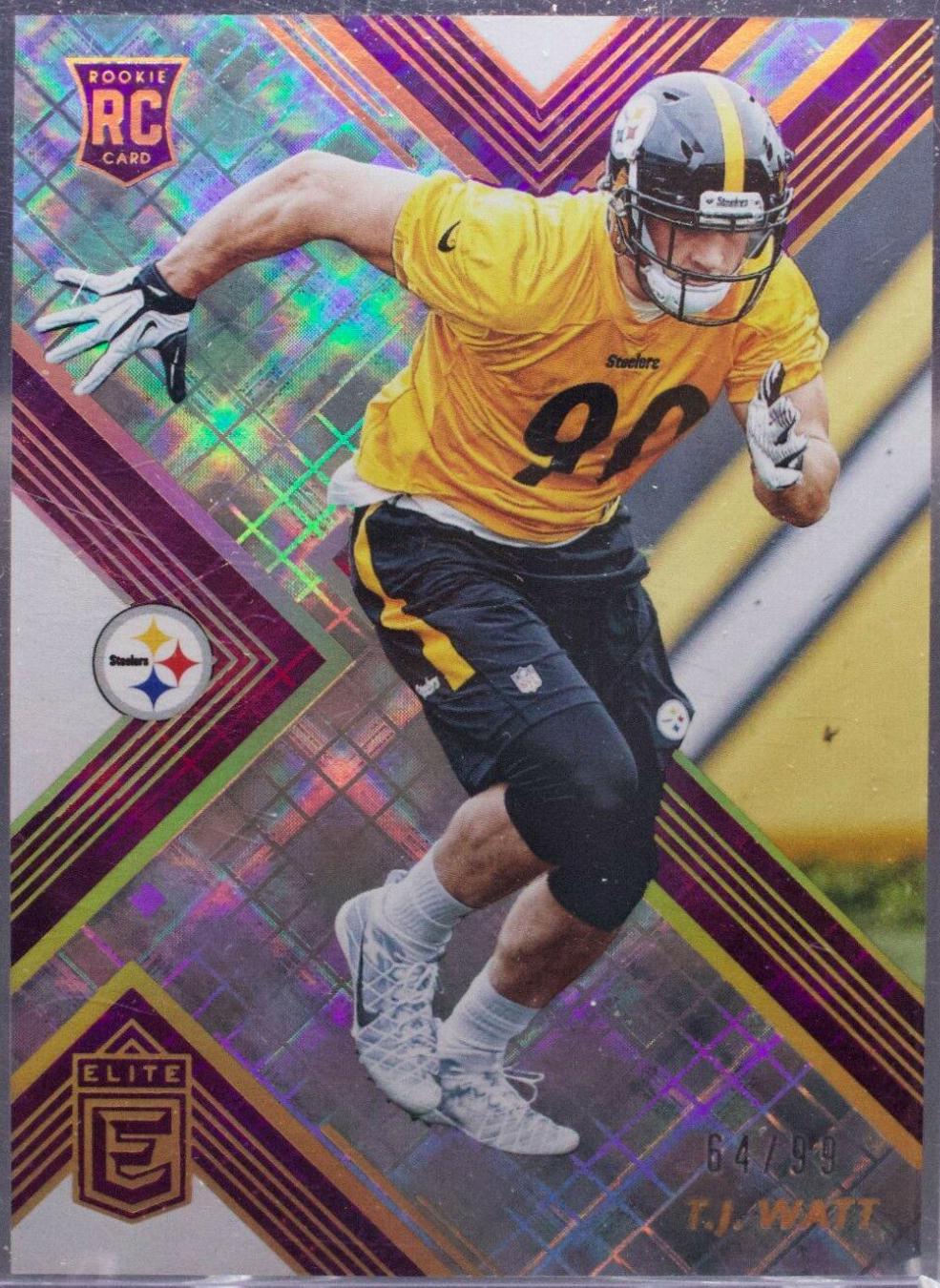 T.J. Watt [Purple] #147 Football Cards 2017 Panini Donruss Elite