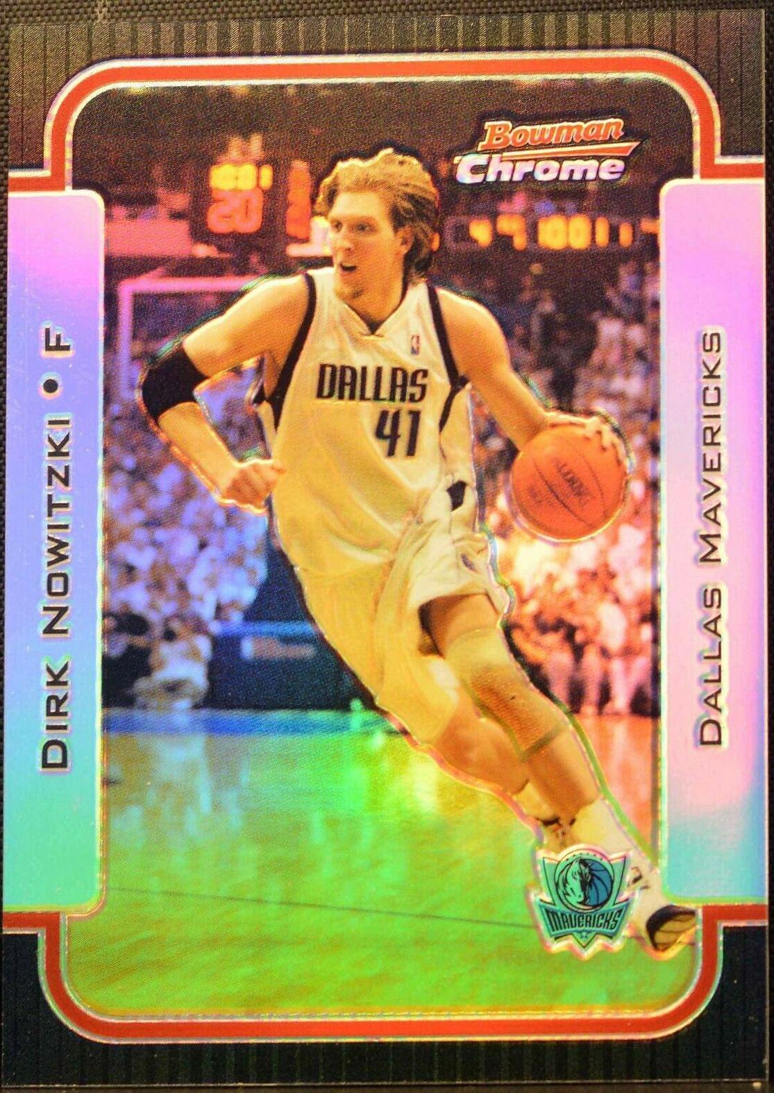 Dirk Nowitzki [Chrome Refractor] #20 Basketball Cards 2003 Bowman