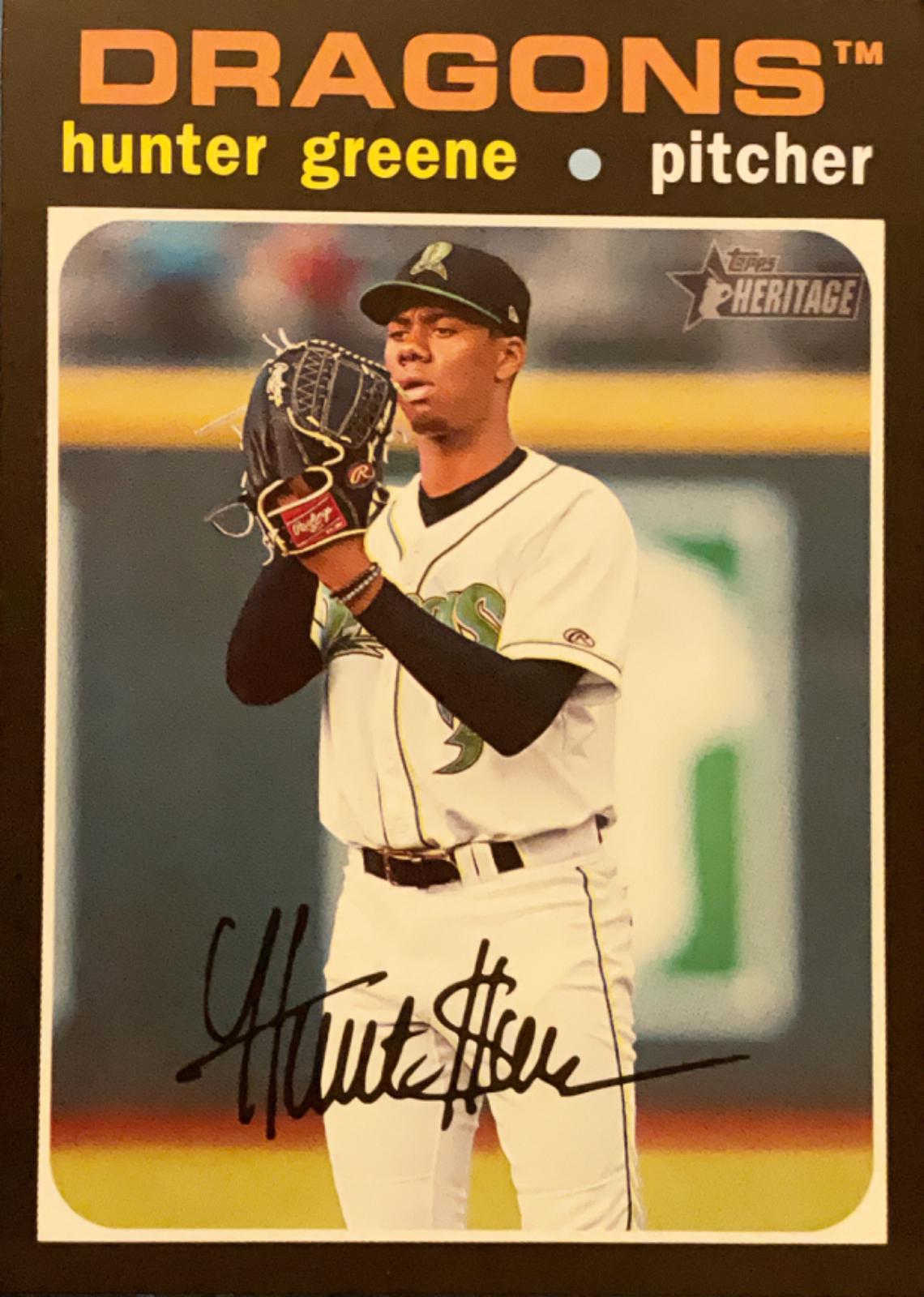 Hunter Greene #34 Baseball Cards 2020 Topps Heritage Minor League