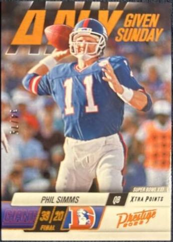 Phil Simms [Orange] #4 Football Cards 2022 Panini Prestige Any Given Sunday