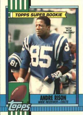 Andre Rison #300 Football Cards 1990 Topps Tiffany