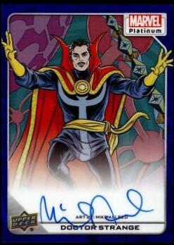 Doctor Strange [Autograph Blue Rainbow] #100 Marvel 2023 Upper Deck Platinum