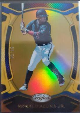 2021 discount Chronicles Ronald Acuna Jr Gold Auto #/10